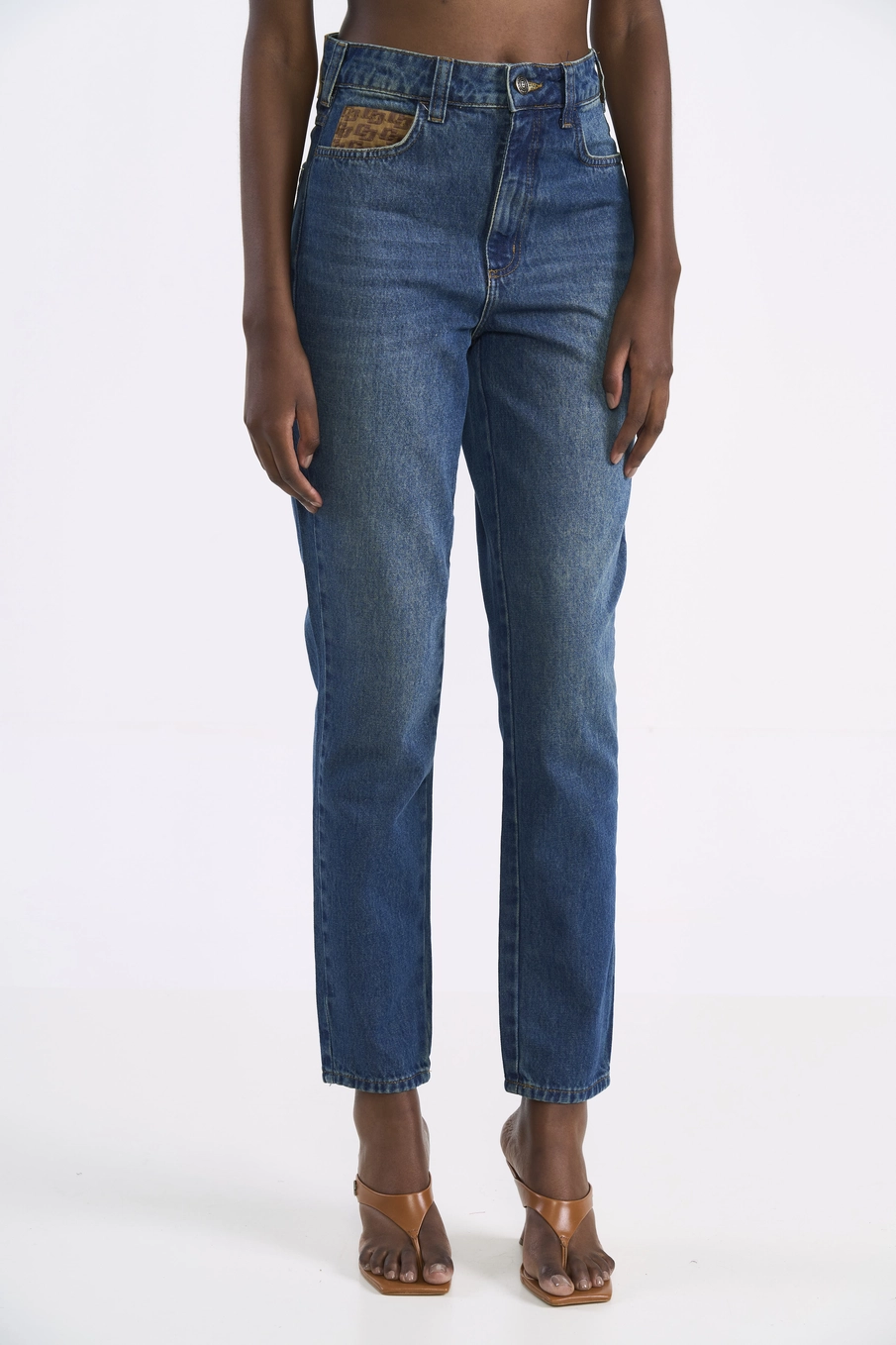 Calça Feminina Jeans Cropped Índigo
