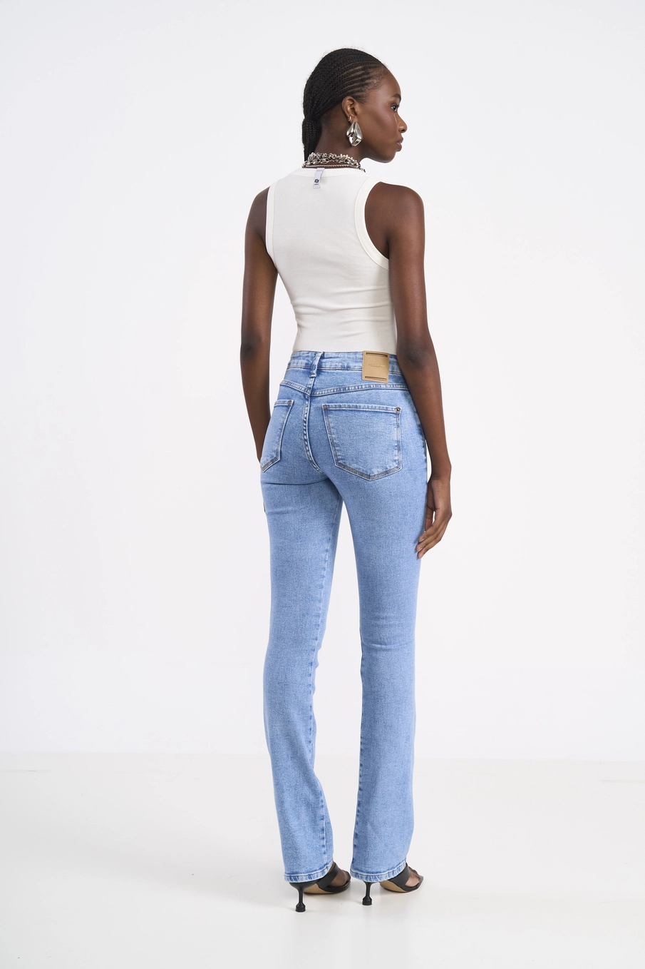 Calça Feminina Jeans Reta Índigo