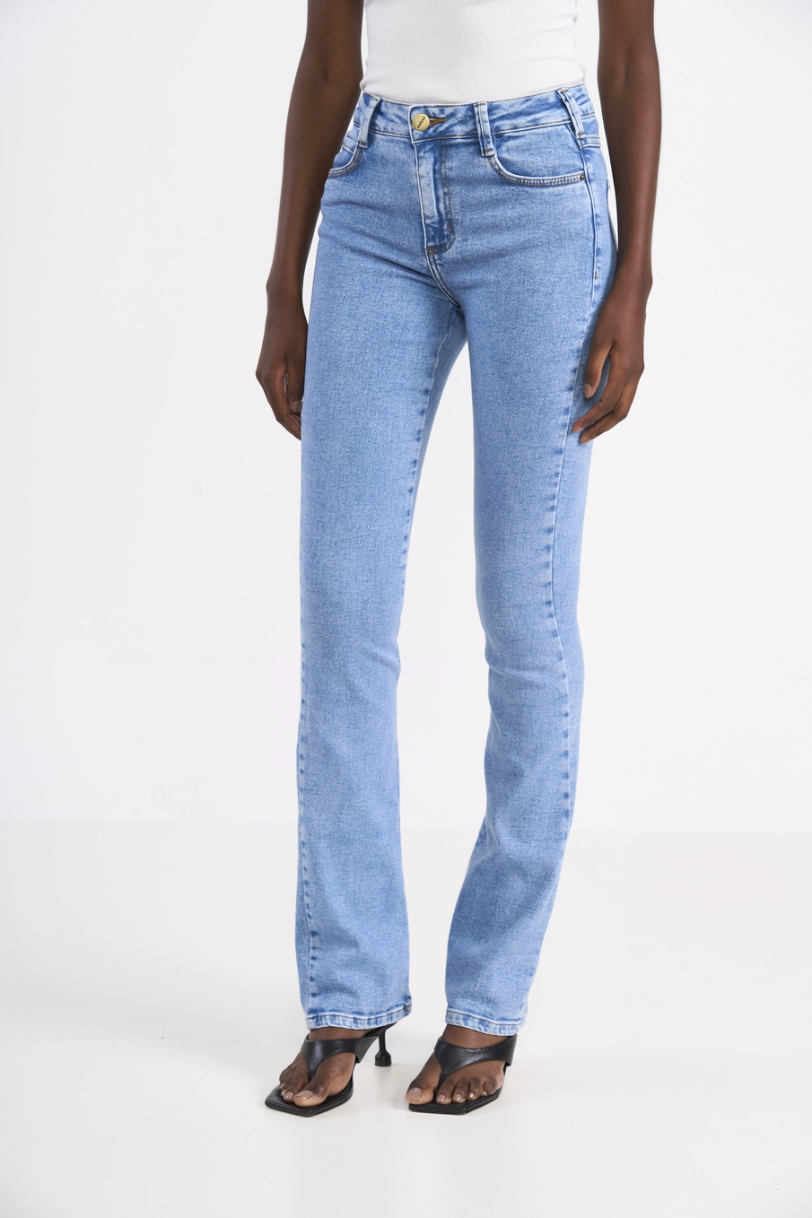 Calça Feminina Jeans Reta Índigo