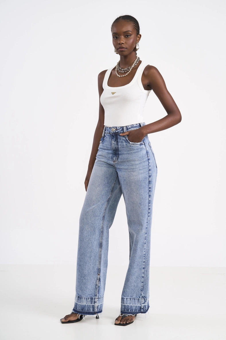 Calça Jeans Wide Leg