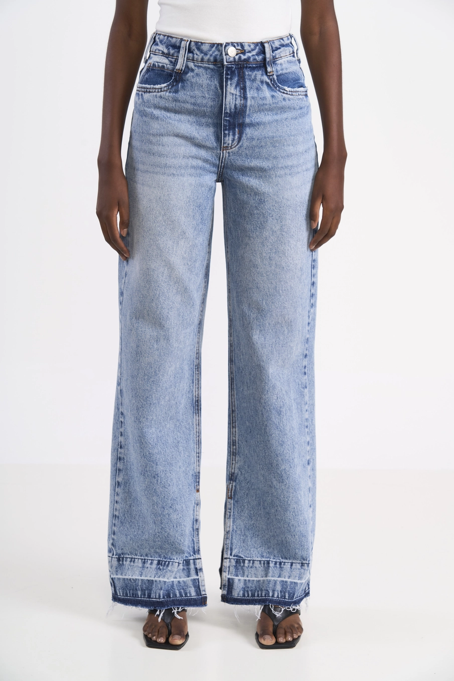 Calça Jeans Wide Leg Índigo