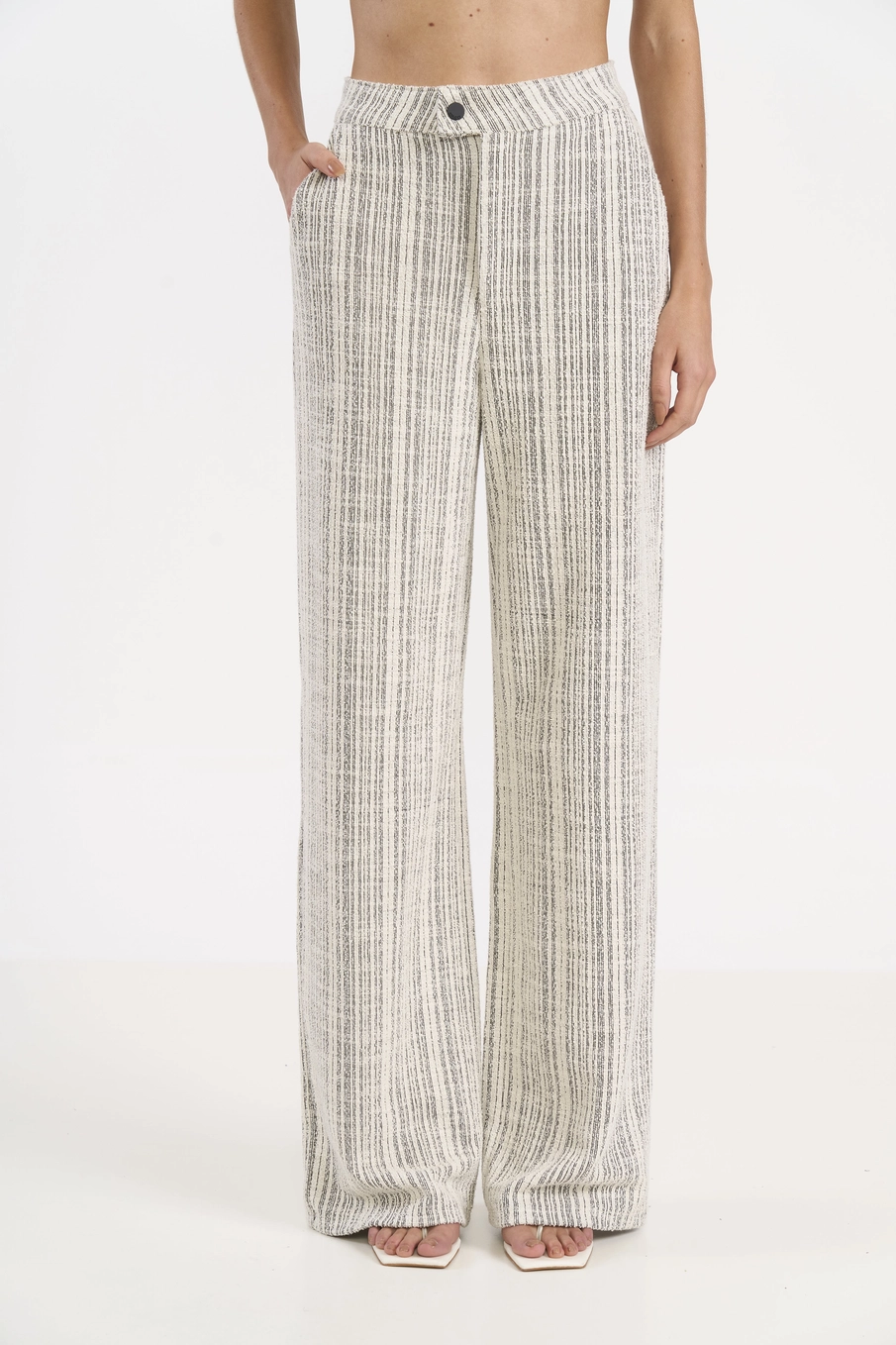 Calça Alfaiataria Wide Leg Texturizada Estampados