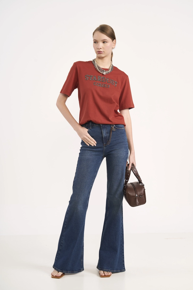 Calça Feminina Jeans Flare Bruna