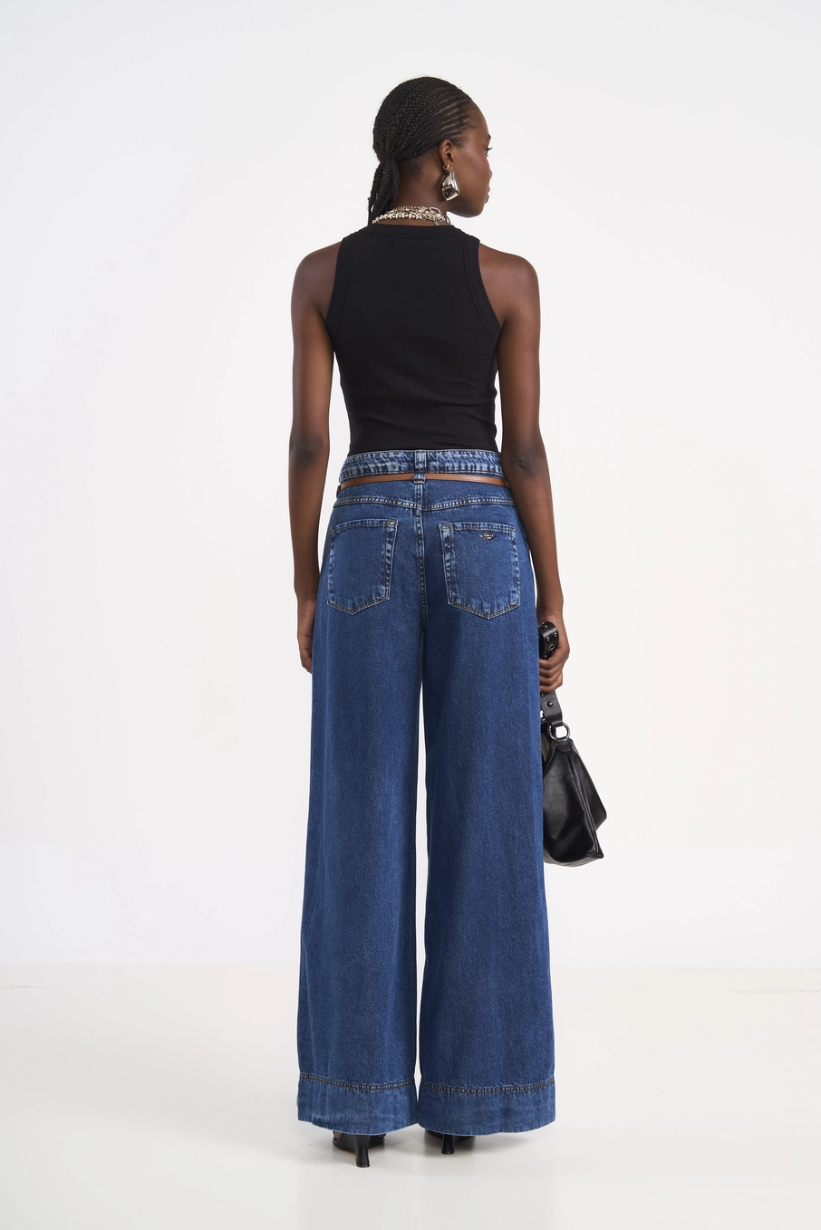 Calça Jeans Wide Leg Silvia Índigo