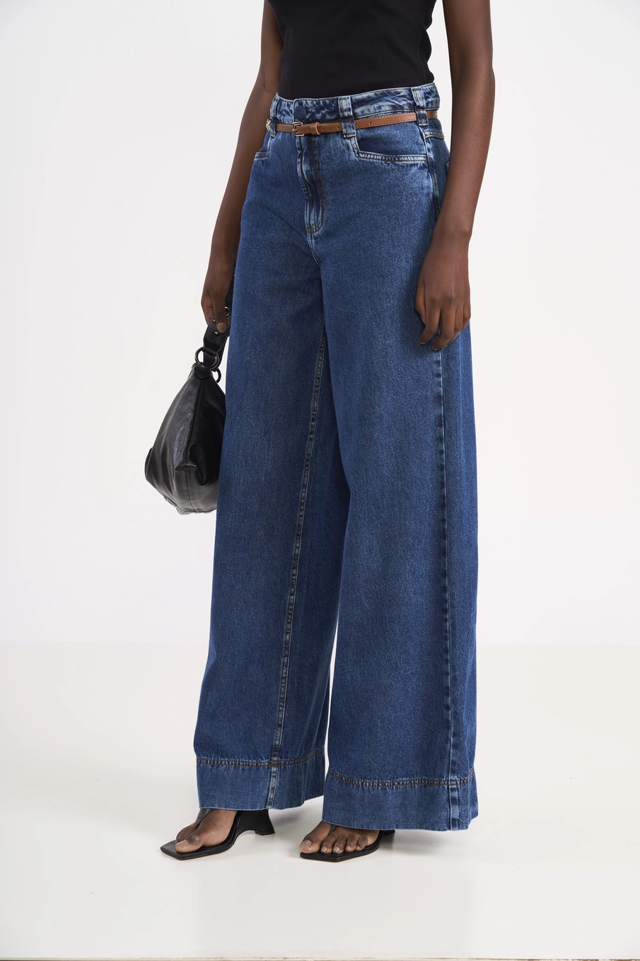 Calça Jeans Wide Leg Silvia Índigo