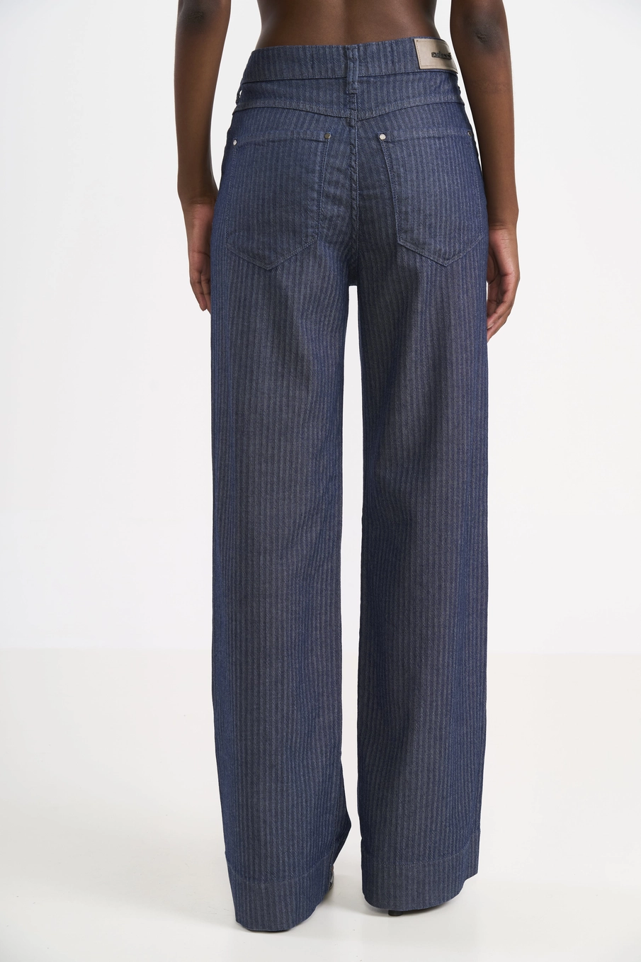 Calça Jeans Wide Leg Risca De Giz Índigo