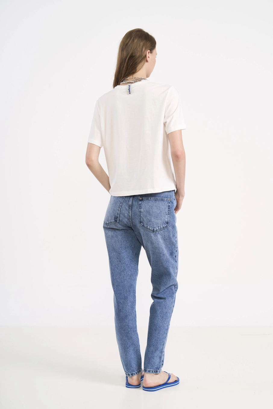 Calça Jeans Casual Vintage Mom Índigo