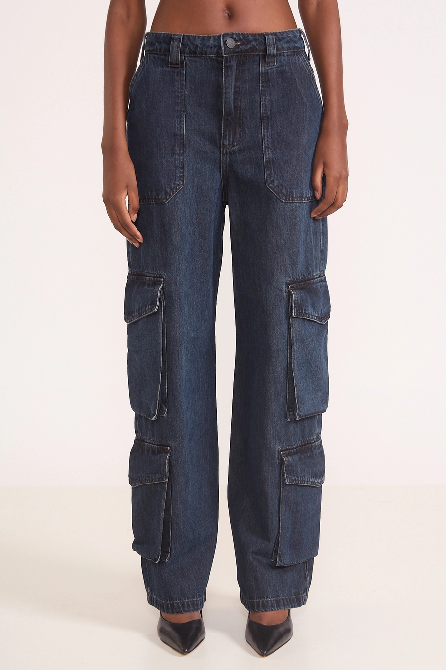 Calça Jeans Bruna Cargo Índigo