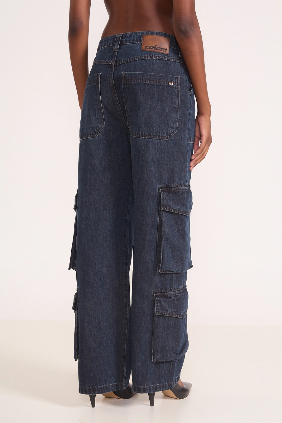 Calça Jeans Bruna Cargo Índigo