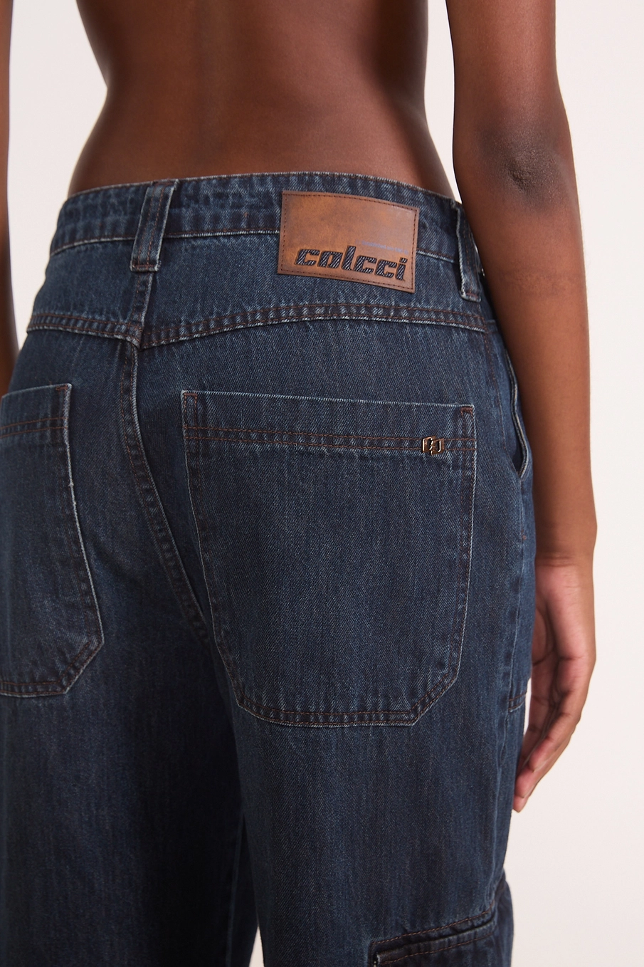Calça Jeans Bruna Cargo Índigo