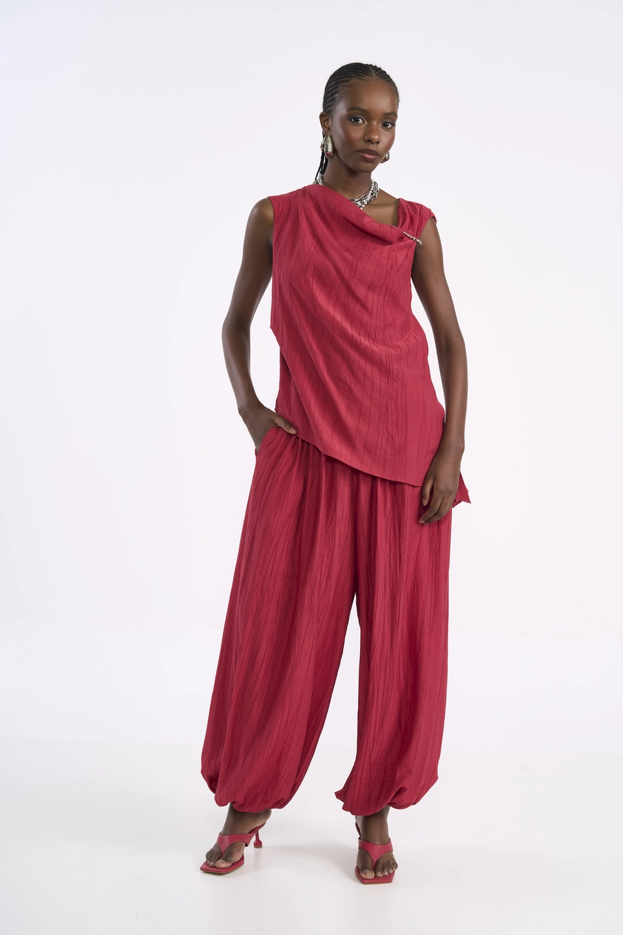 Calça Feminina Aladim Vermelho