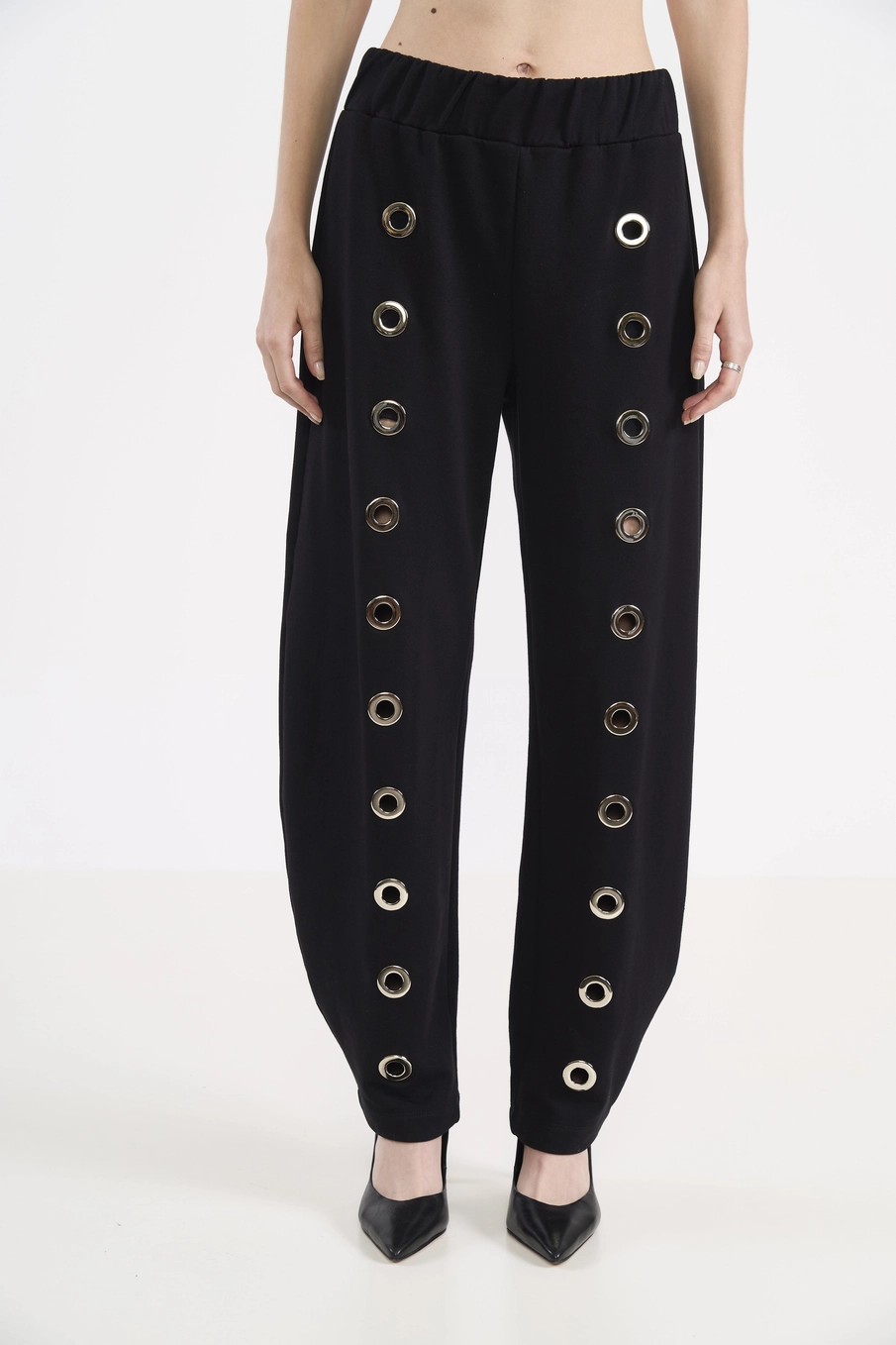 Calça Barril Com Max Ilhós Preto