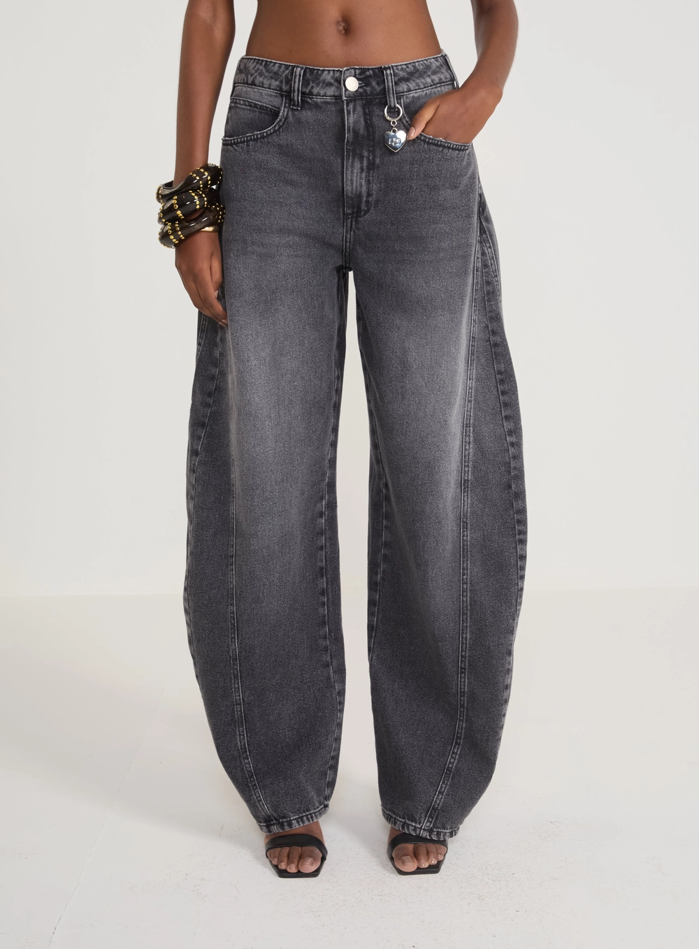 Calça Jeans Barril Indigo Preto