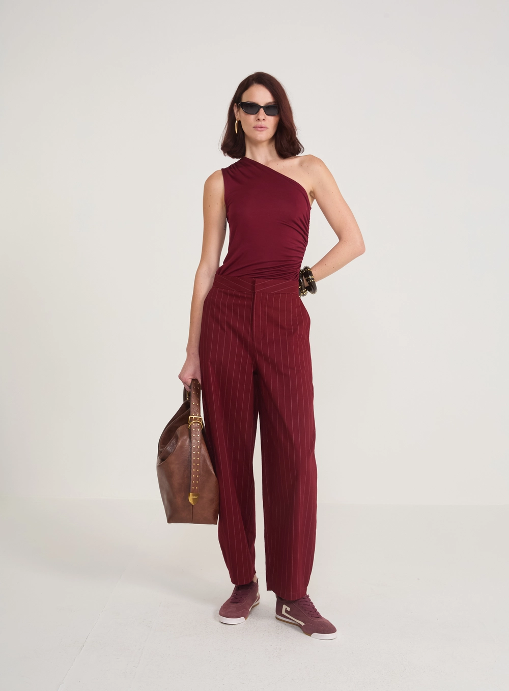 Calça Alfaiataria Risca De Giz Estampados