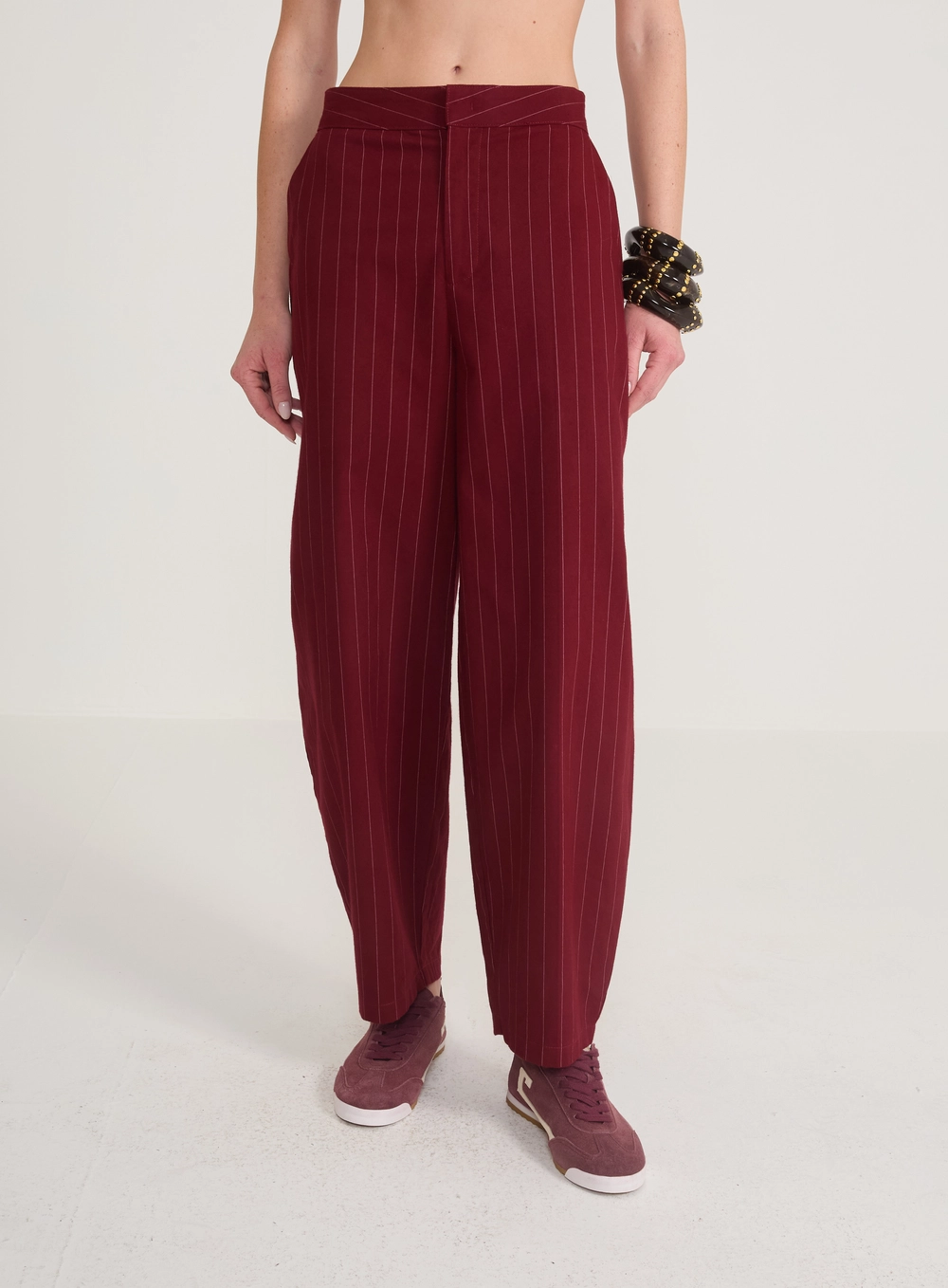 Calça Alfaiataria Risca De Giz Estampados