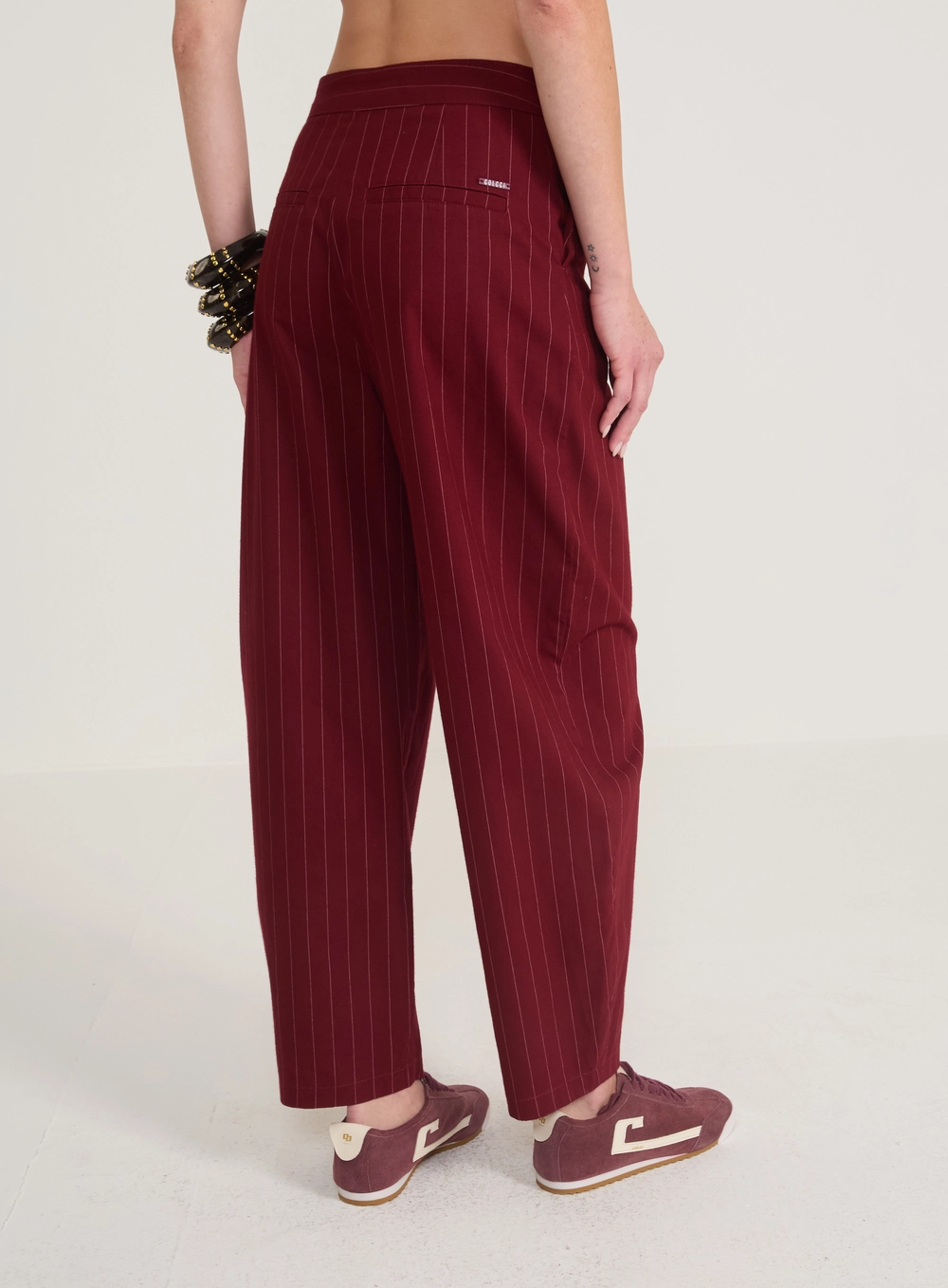 Calça Alfaiataria Risca De Giz Estampados