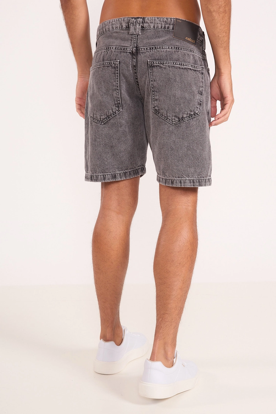 Bermuda Masculina Jeans Indigo Preto
