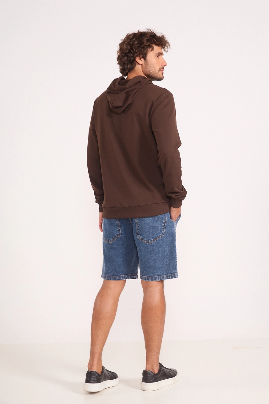 Bermuda Jeans Masculina Slim Índigo