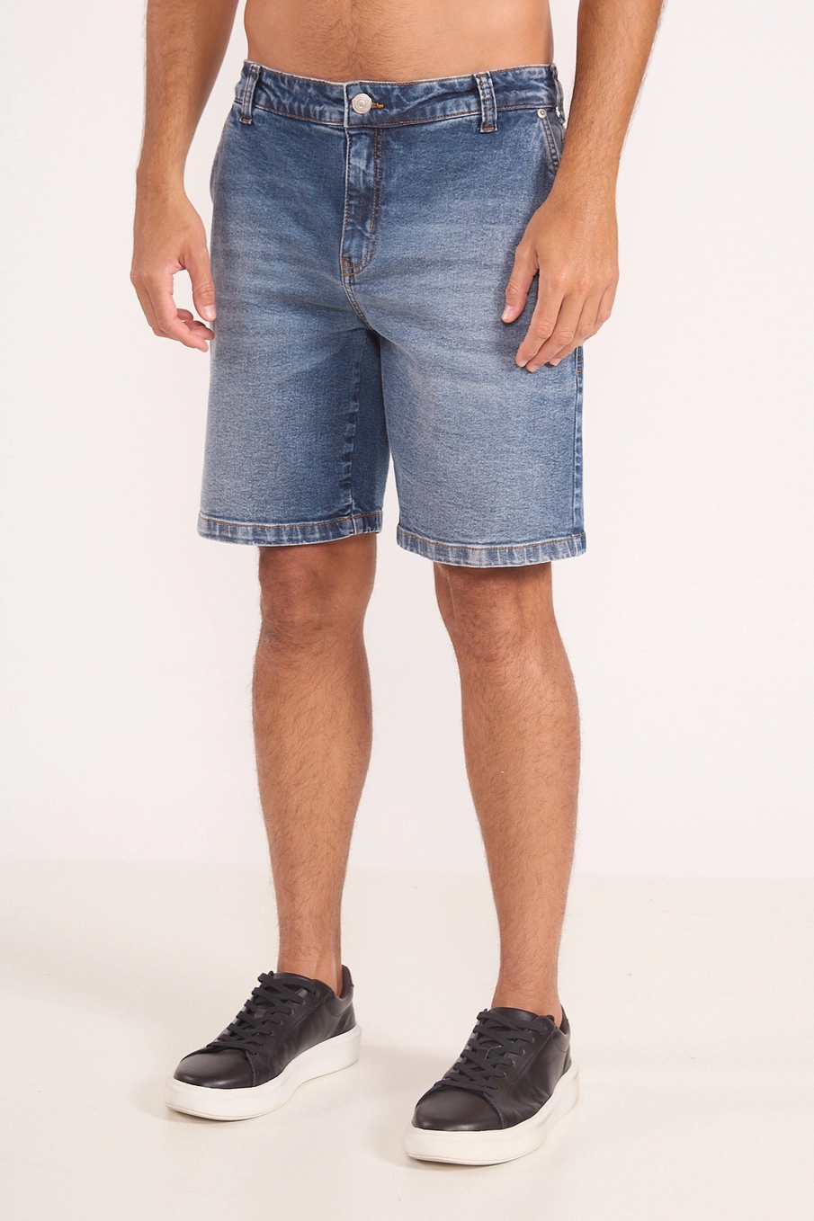 Bermuda Jeans Masculina Slim Índigo