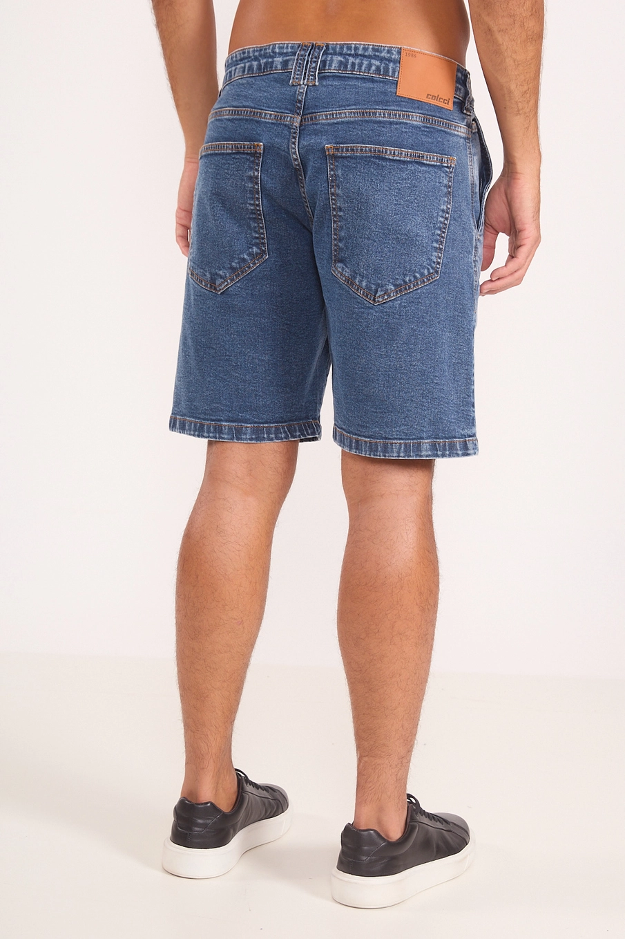 Bermuda Jeans Masculina Slim Índigo