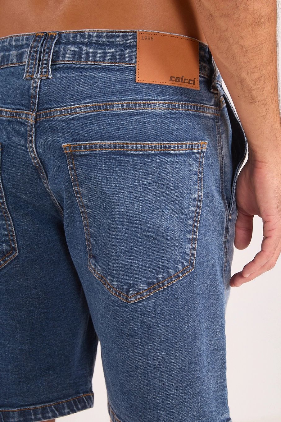 Bermuda Jeans Masculina Slim Índigo