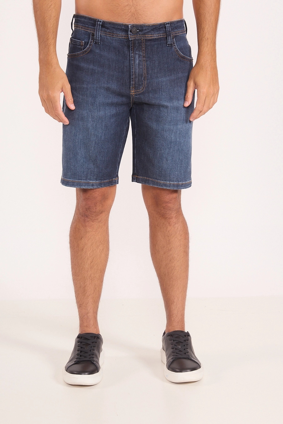 Bermuda Jeans Reta Davi Colcci Tech Índigo