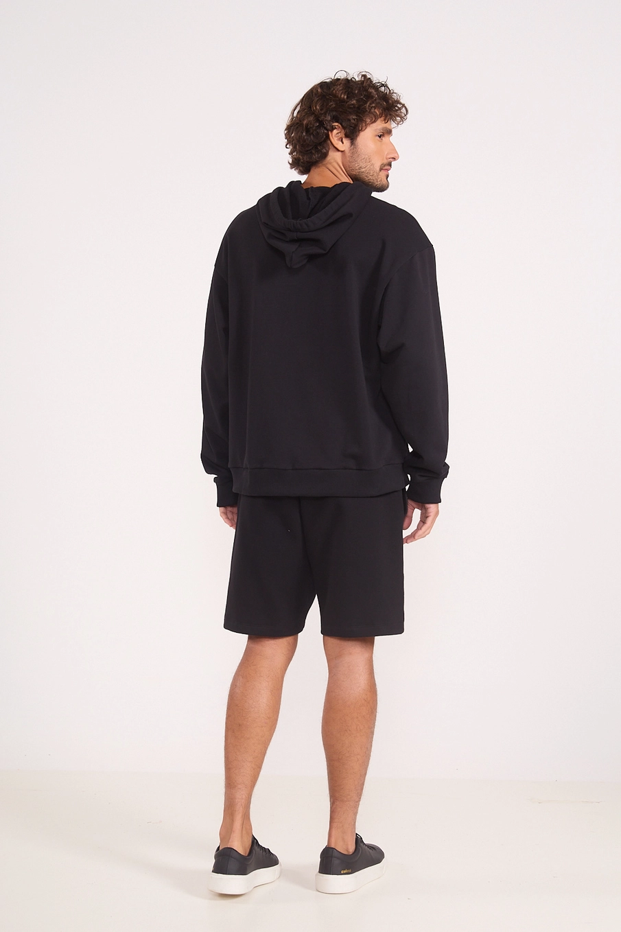 Bermuda Masculina Moletom Preto