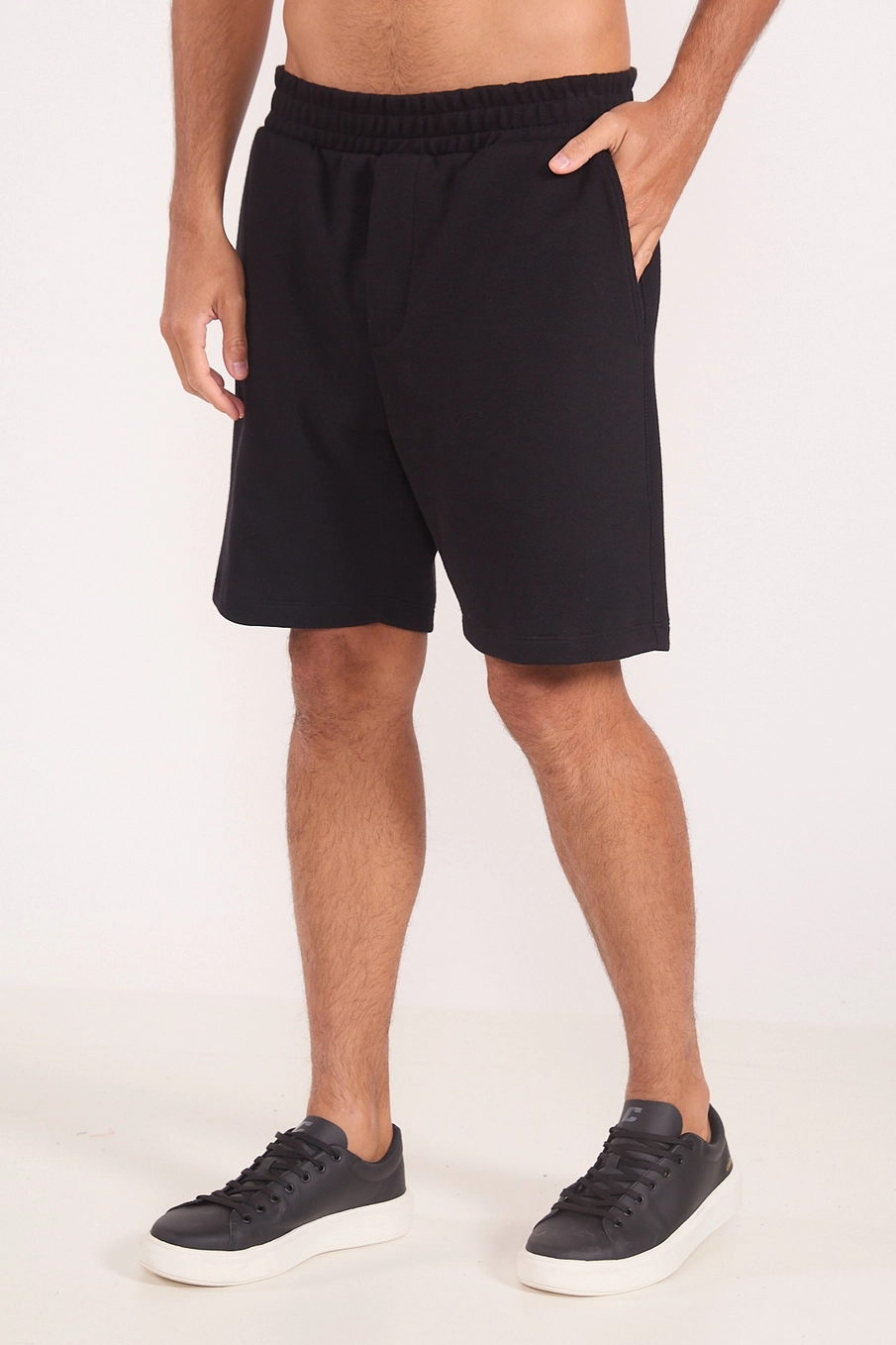Bermuda Masculina Moletom Preto
