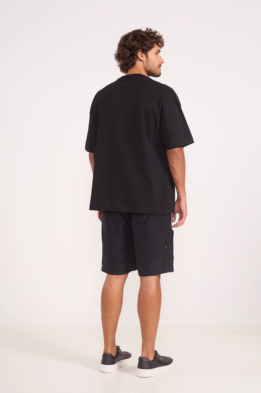 Bermuda Sarja Comfy Cargo Preto
