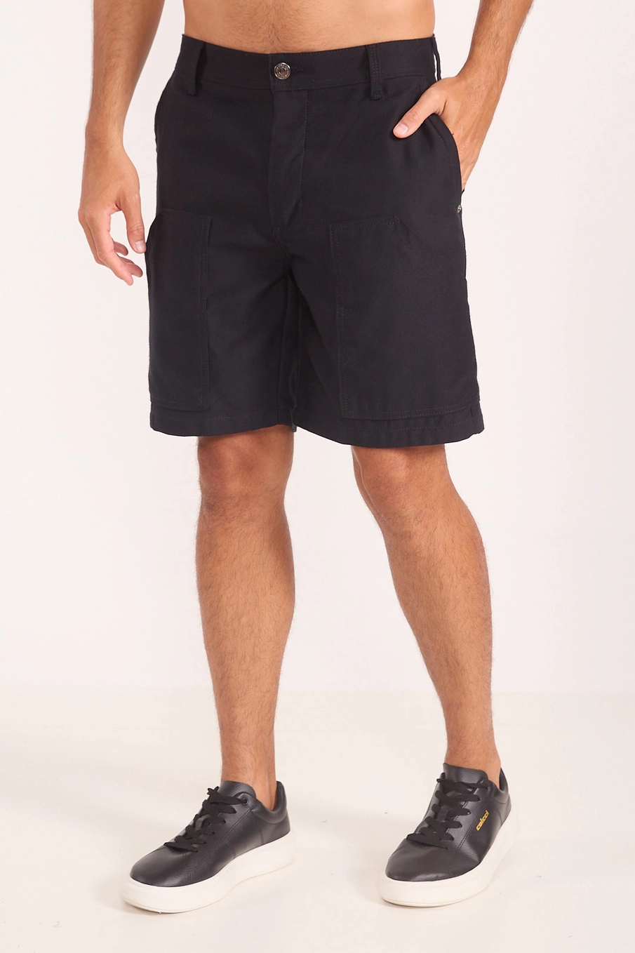 Bermuda Sarja Comfy Cargo Preto
