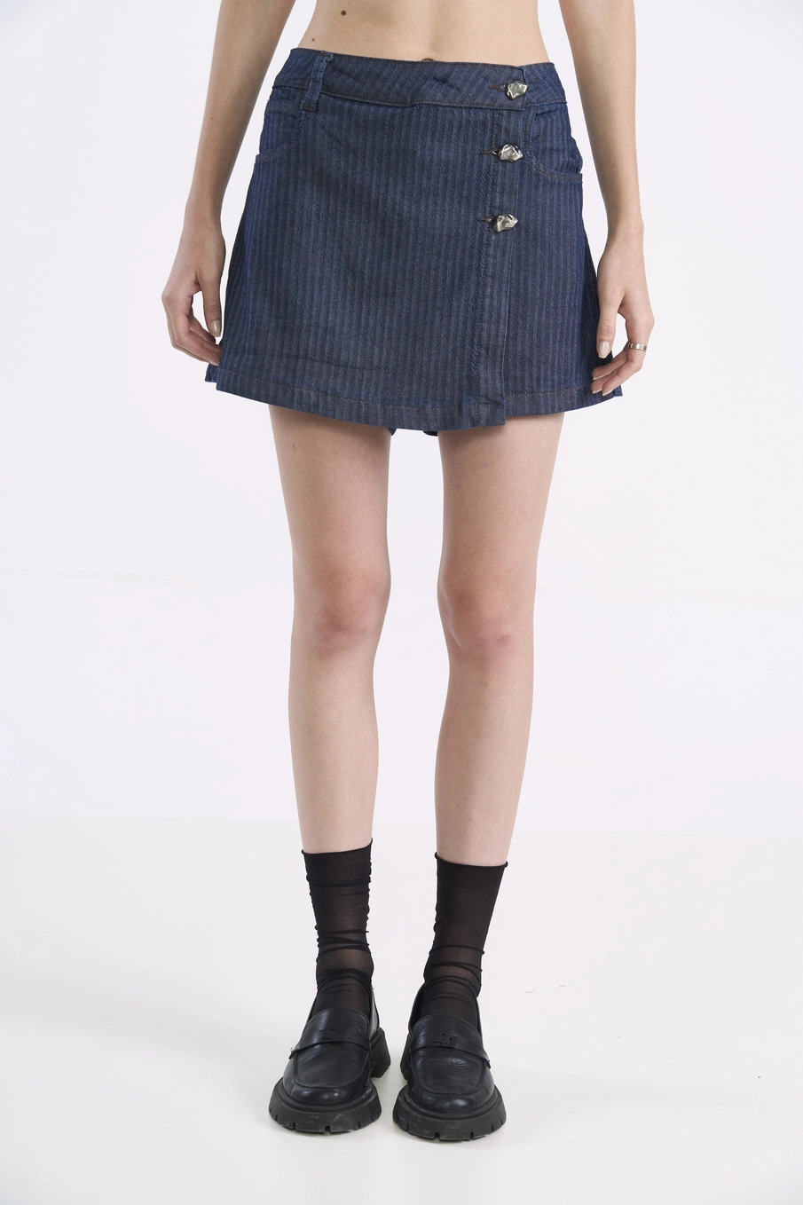 Short Saia Envelope Reto Jeans Joana Índigo