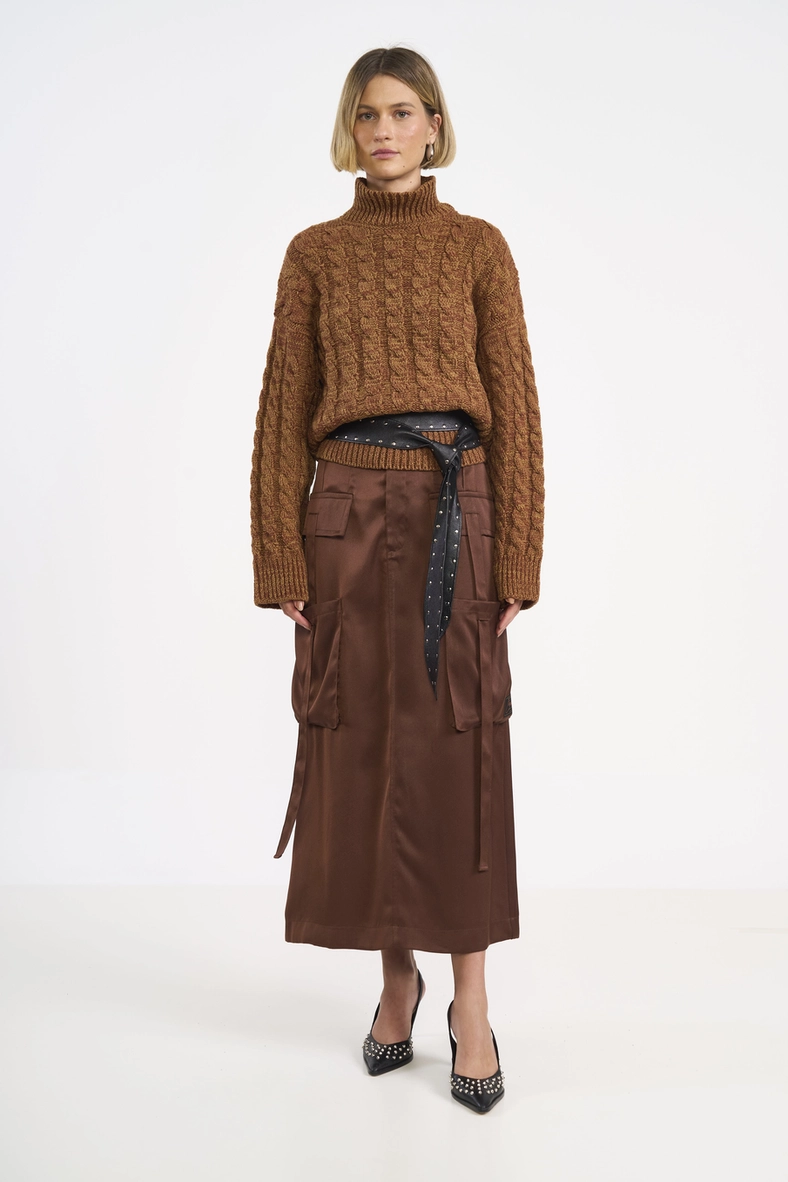 Saia Midi Cargo Acetinada