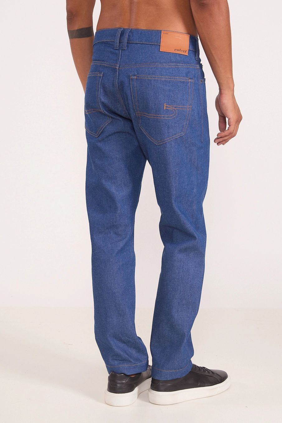 Calça Jeans Masculina Straight Reta Índigo