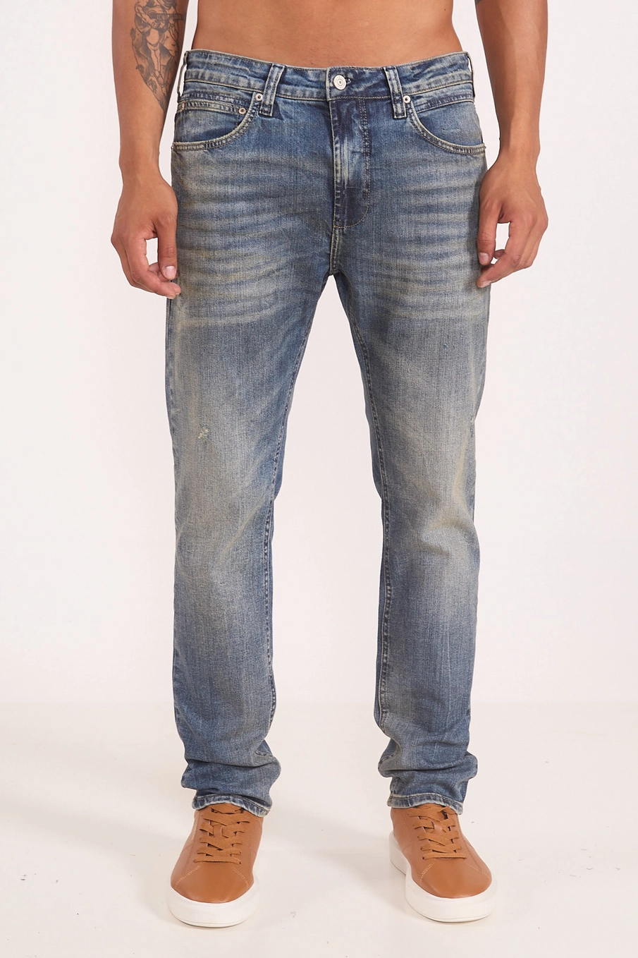 Calça Jeans Reta Felipe Estonada Índigo