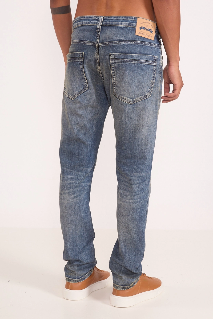 Calça Jeans Reta Felipe Estonada Índigo