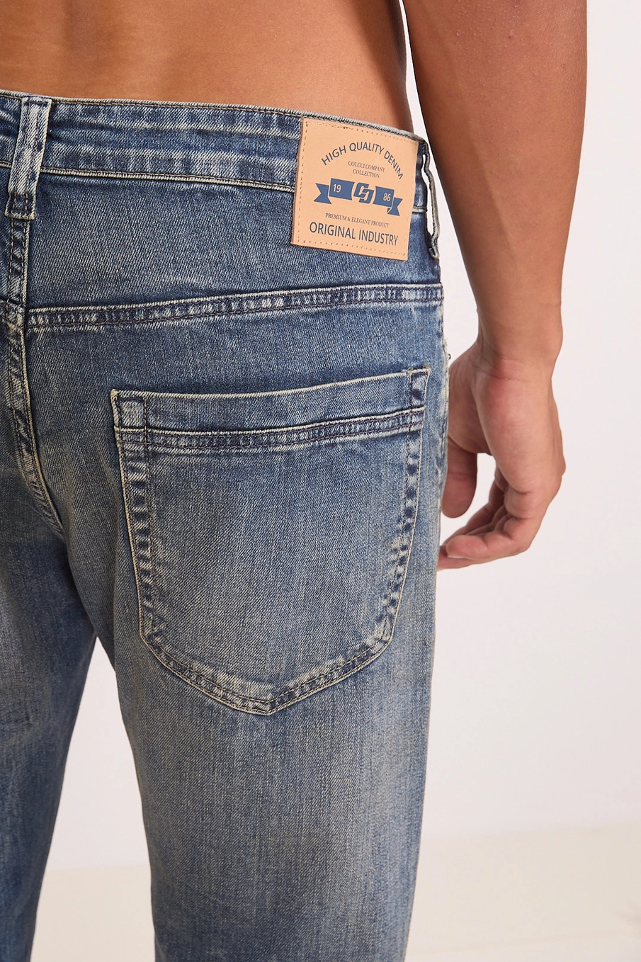 Calça Jeans Reta Felipe Estonada Índigo