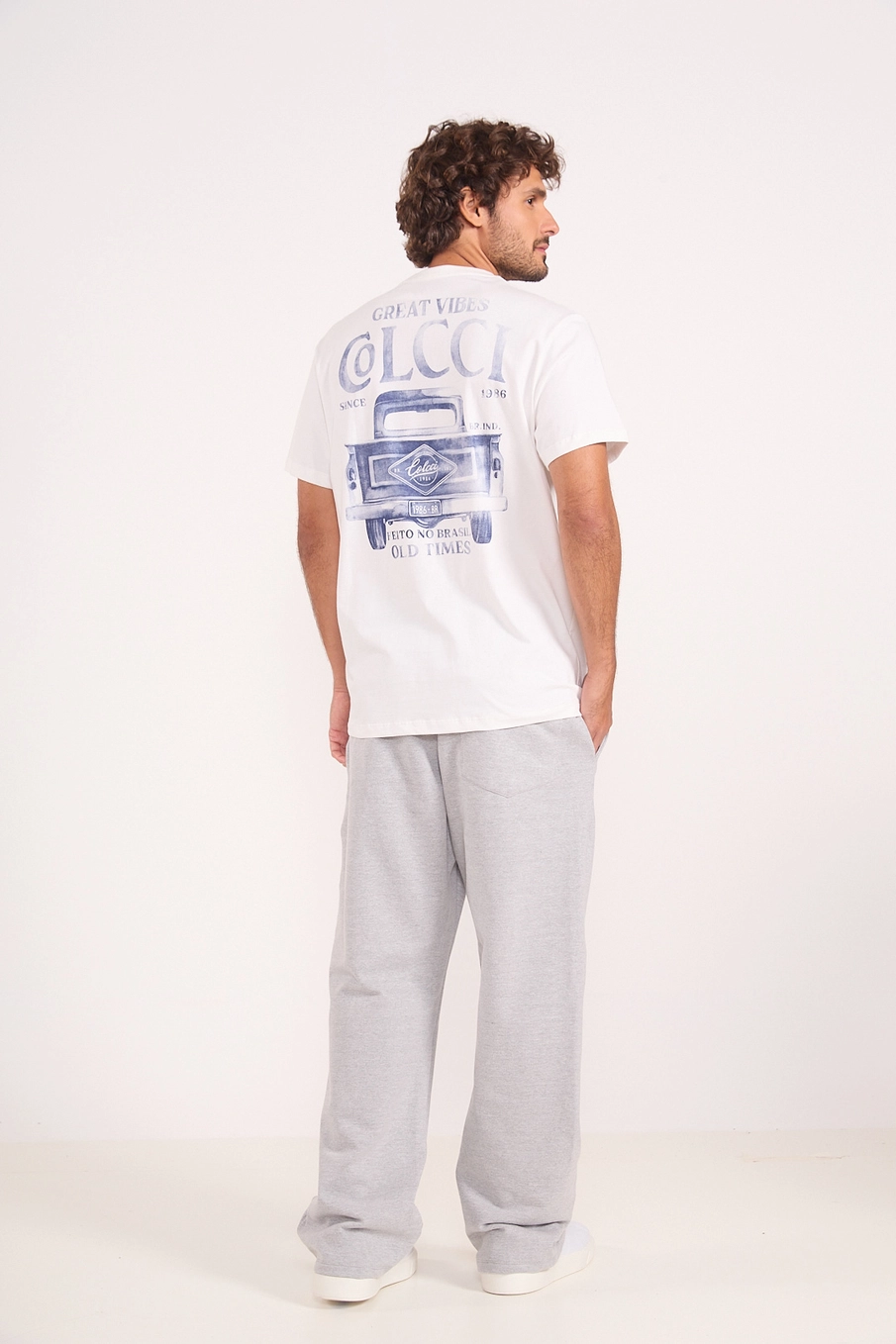 Calça Moletom Masculina Relaxed Cinza
