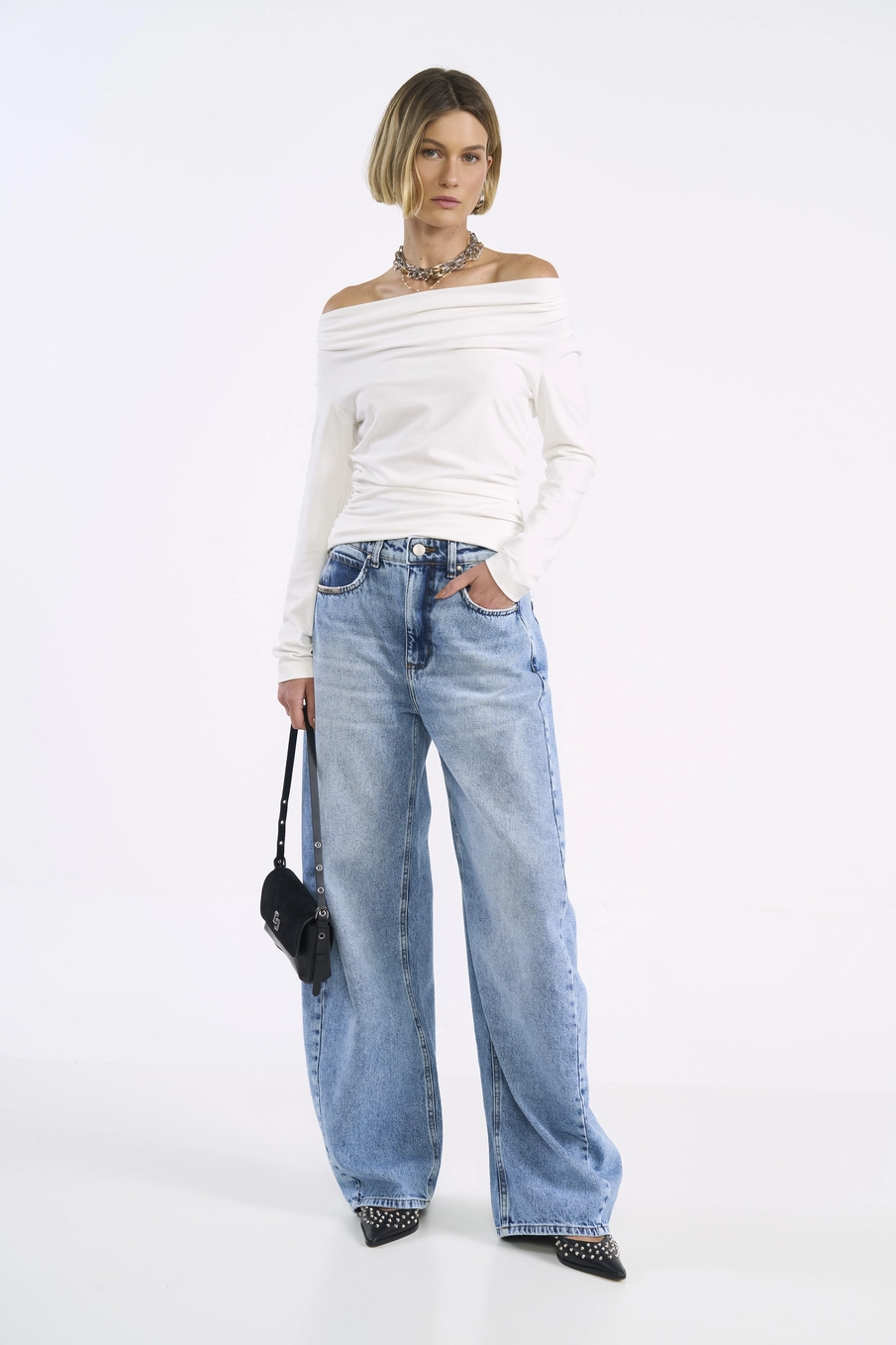 Calça Feminina Jeans Barril Índigo