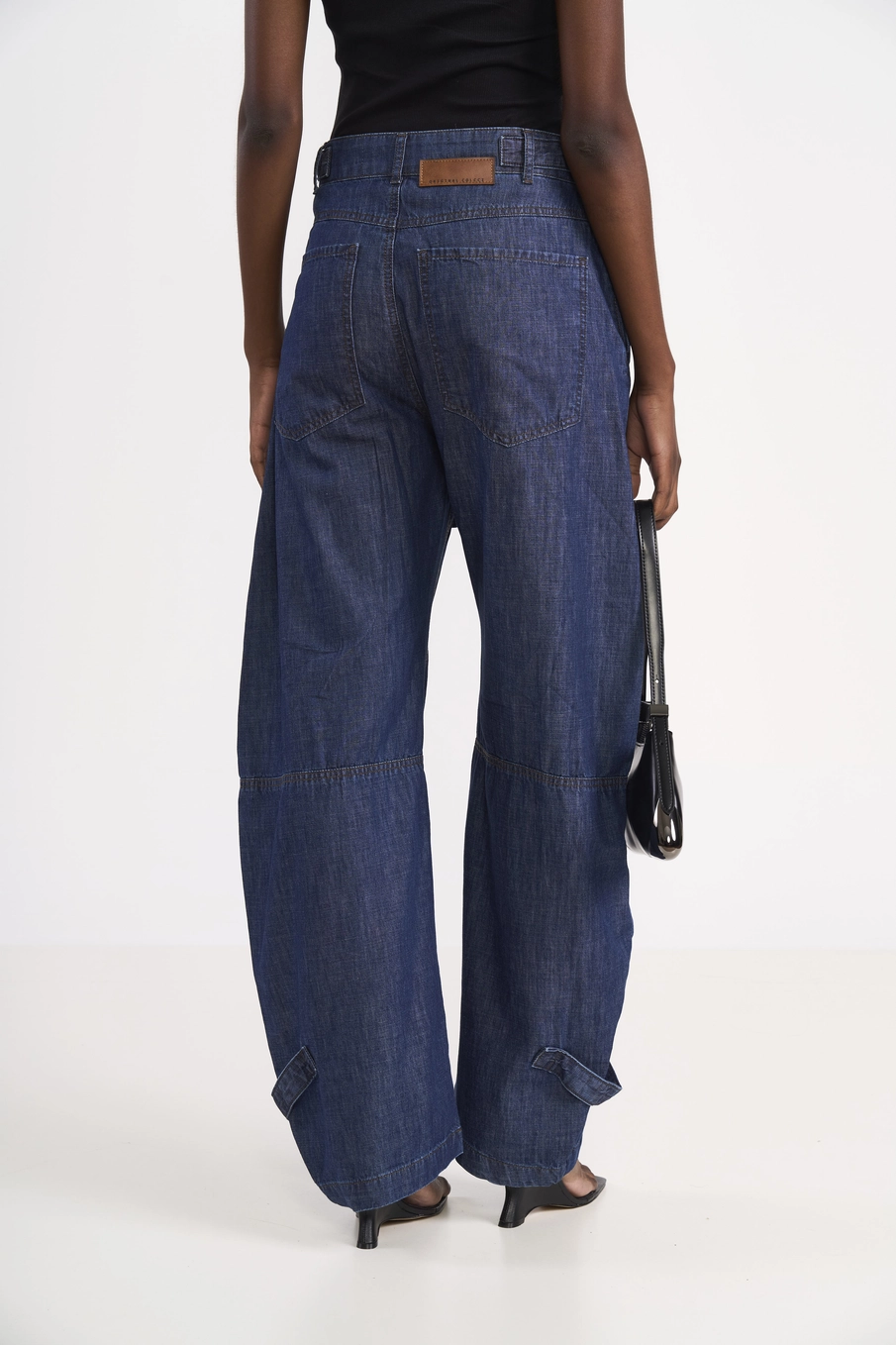 Calça Jeans Barril Cargo Índigo