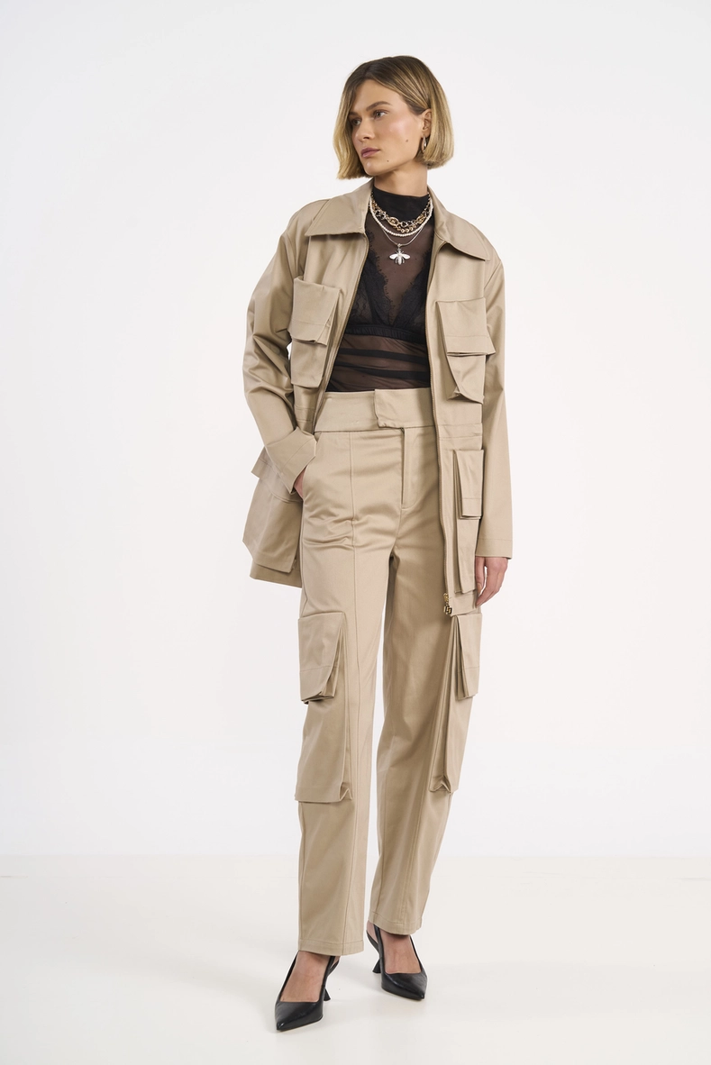 Calça Cargo De Alfaiataria Reta