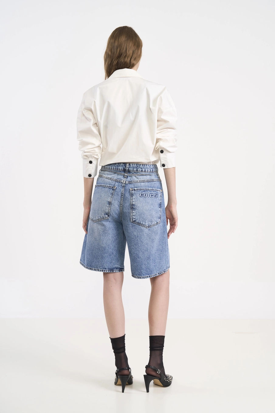 Bermuda Feminina Jeans Wide Índigo