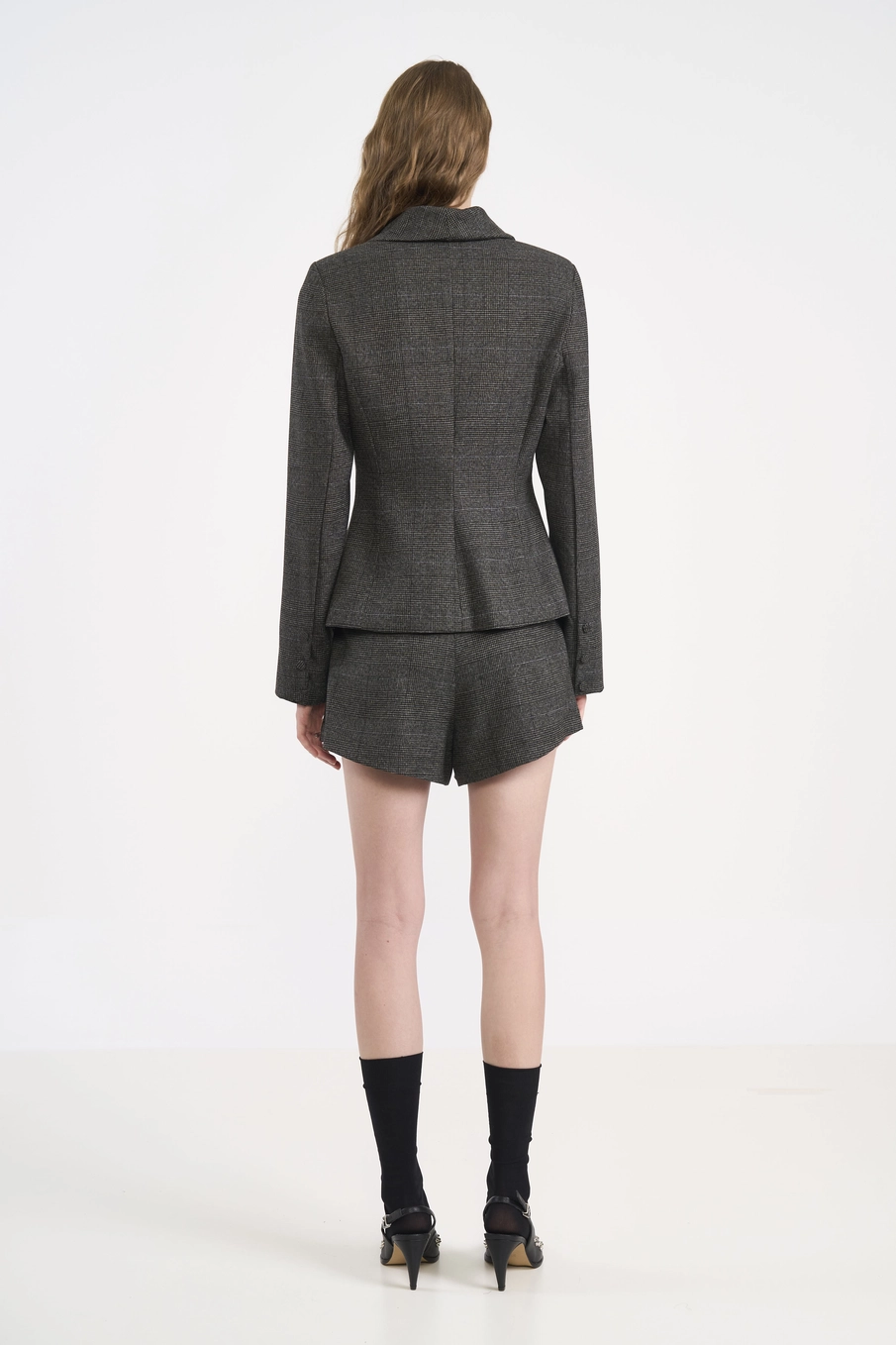 Short Alfaiataria Heritage Check Preto