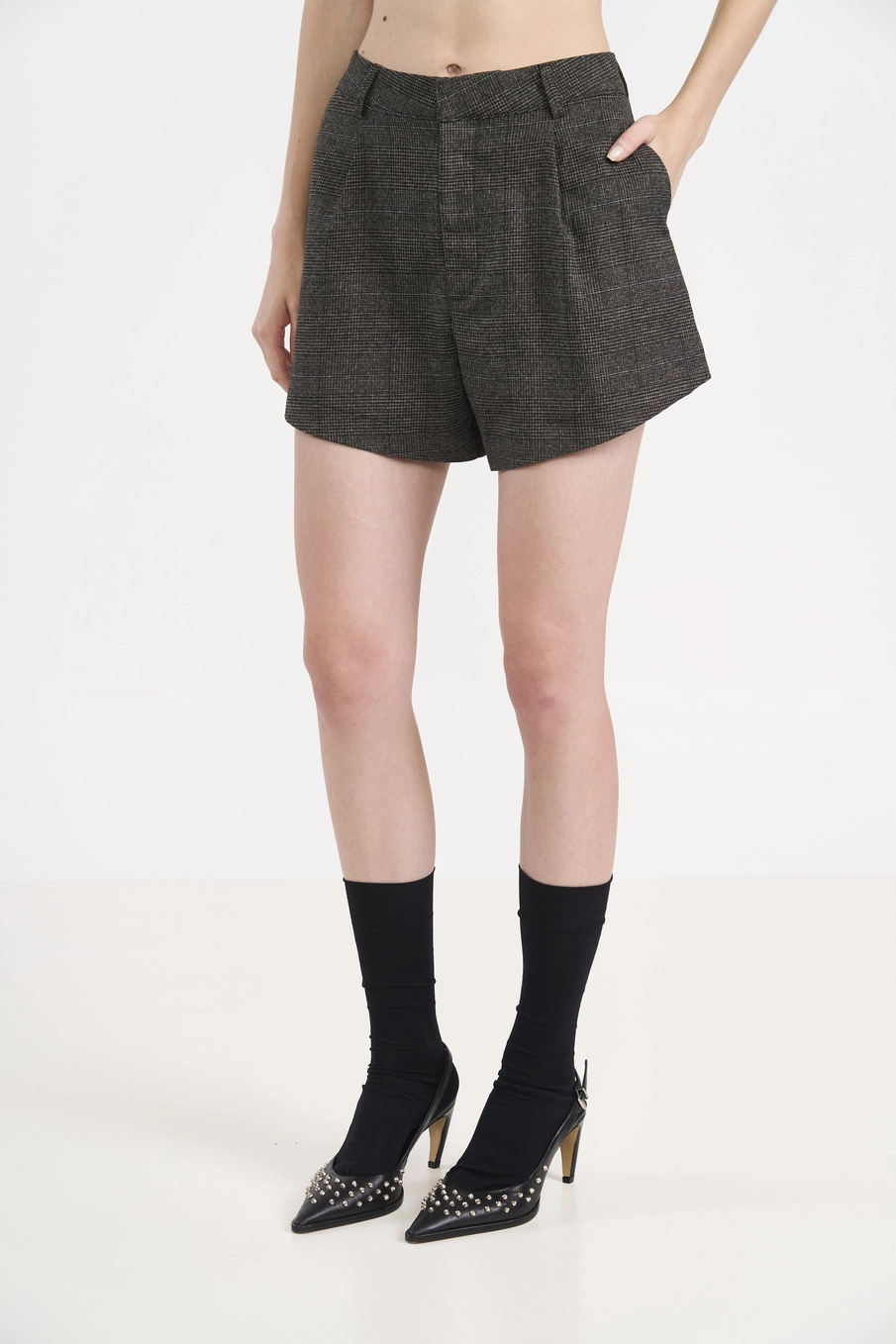 Short Alfaiataria Heritage Check Preto