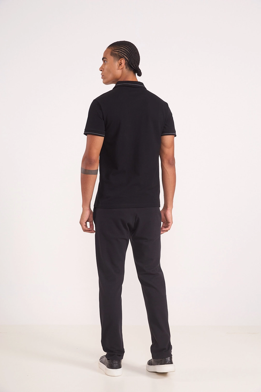 Camisa Polo Masculina Logo Preto