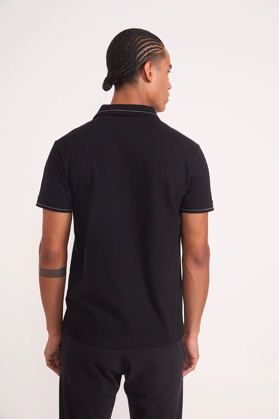 Camisa Polo Masculina Logo Preto