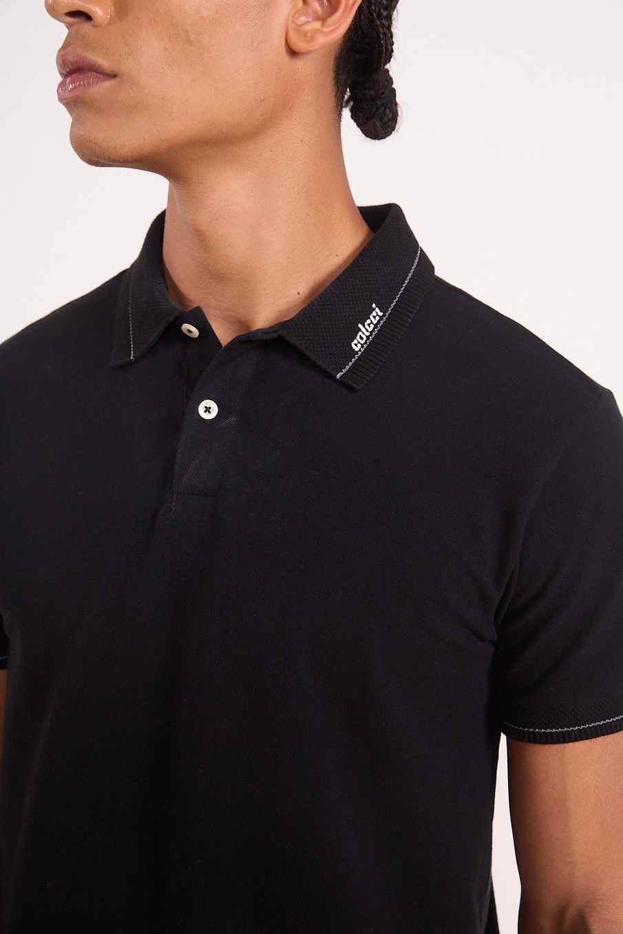 Camisa Polo Masculina Logo Preto