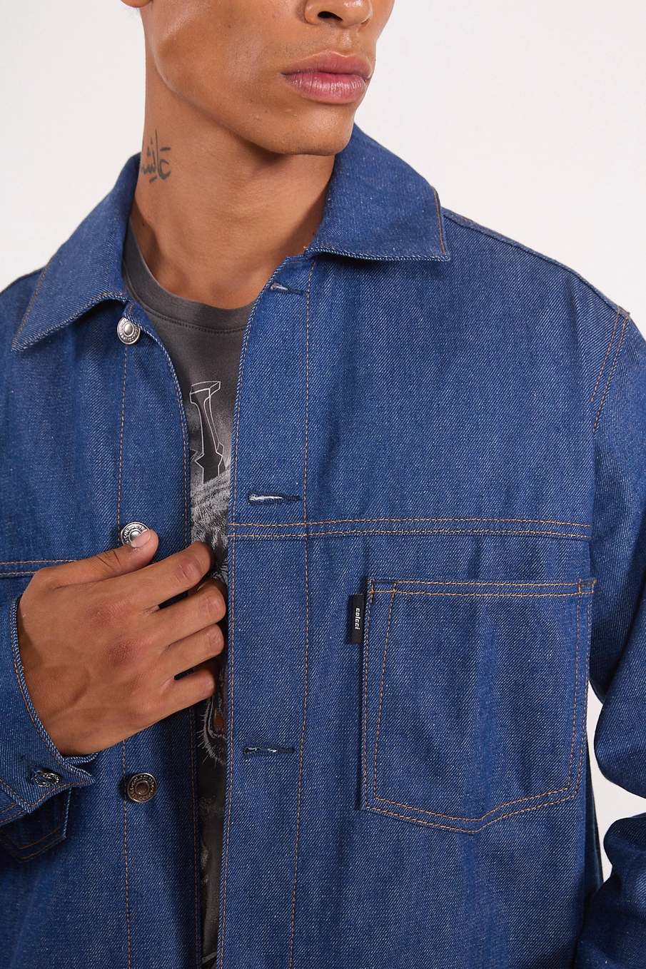 Jaqueta Jeans Overshirt Índigo