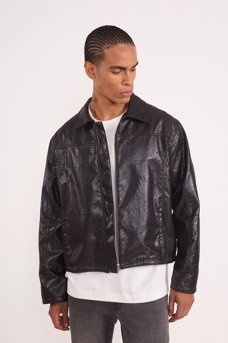 Jaqueta Masculina Comfort Em Pu Preto