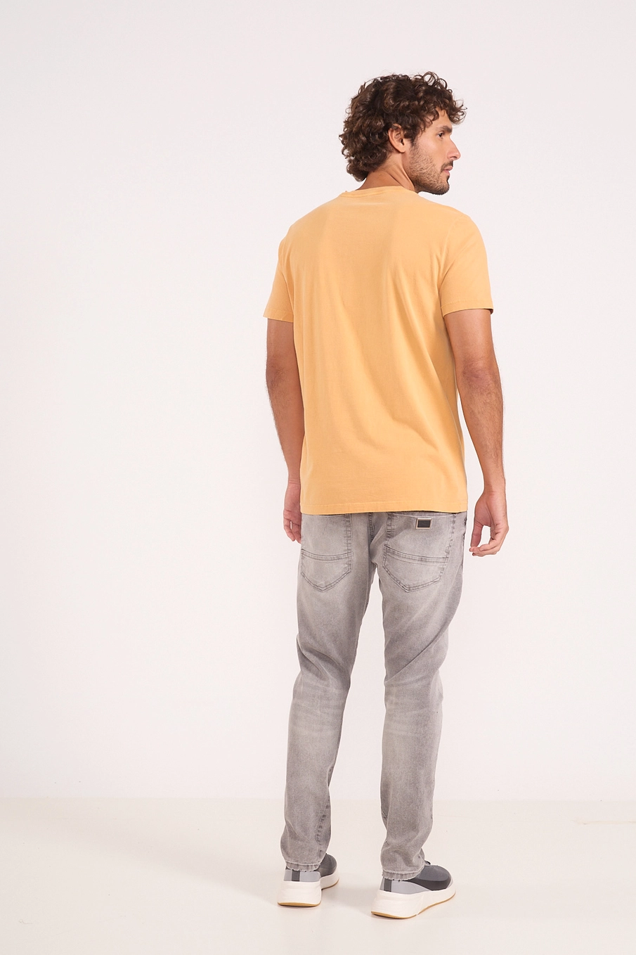 Camiseta Masculina Estonada Star Amarelo