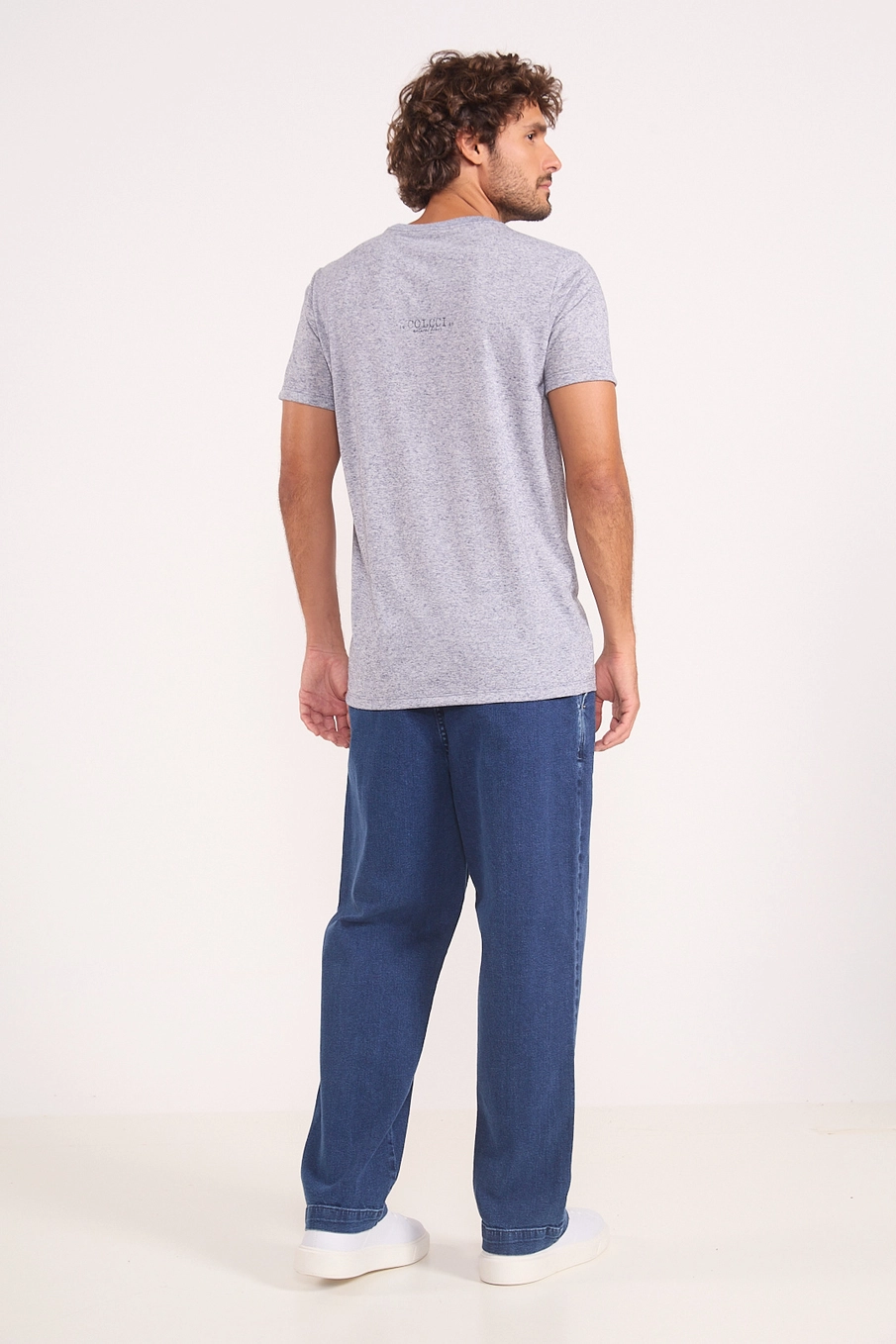 Camiseta Essência Urbana Com Linho Azul